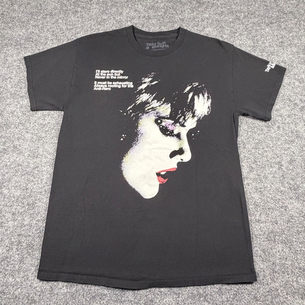 Taylor Swift Midnights Anti-Hero Graphic T-Shirt Black Mens Medium Tour Merch